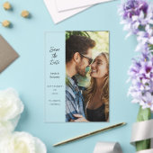 Modernes Foto & Seitendesign Save the Date Acryleinladungen (In Situ (Hochzeit))