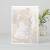 Modernes Foto Silver Wedding Folieneinladung (Stehend vorne)