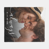 Modernes Foto Skript Couple Liebe Immer Family Fleecedecke (Vorderseite (Horizontal))