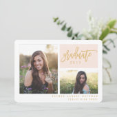 modernes Foto-Skript farbig Einladung (Stehend Vorderseite)