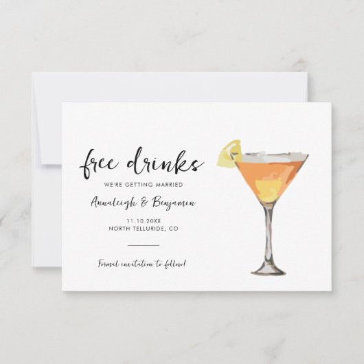 Modernes Foto-SkriptWedding Save the Date (Vorderseite)