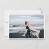 Modernes Foto-SkriptWedding Save the Date (Rückseite)