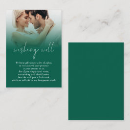 Modernes Foto Smarald Green Wedding wünscht sich g Begleitkarte