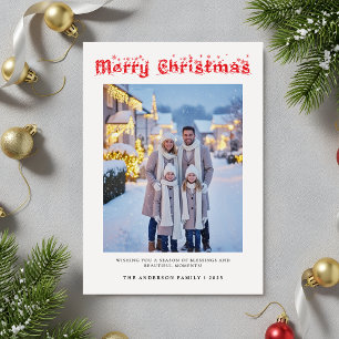 Modernes Foto Snowy Script Weihnachten