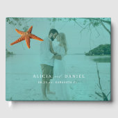 Modernes Foto Sommer Strand Foto Hochzeit Gästebuch (Vorderseite)