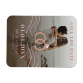 Modernes Foto speichern Sie die Datums-Magnet-Kart Magnet (Horizontal)