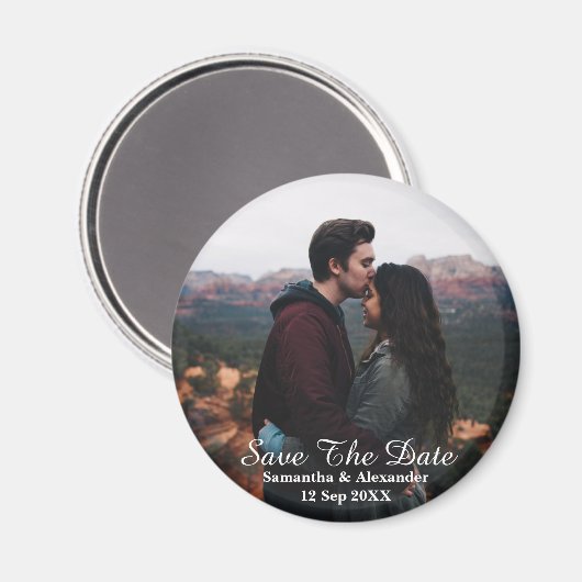 Modernes Foto speichert das Datumsfenster Magnet (Vorderseite/Rückseite)