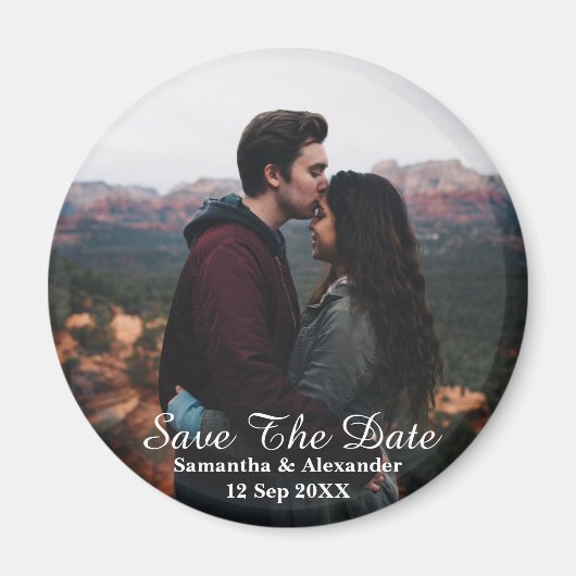 Modernes Foto speichert das Datumsfenster Magnet (Vorne)