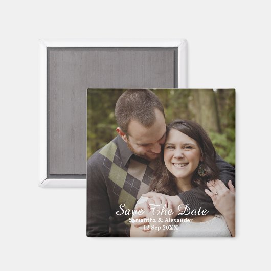 Modernes Foto speichert das Datumsfenster Magnet (Vorderseite/Rückseite)