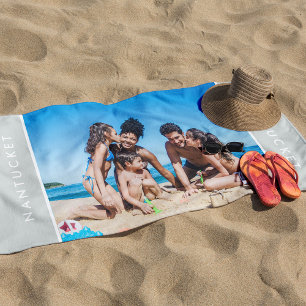 Modernes Foto Stilvolle Typografie Ozean Strandtuch
