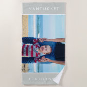 Modernes Foto Stilvolle Typografie Ozean Strandtuch (Vorderseite)