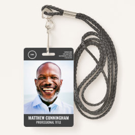 Modernes Foto-Strichcode-Round-Logo für Mitarbeite Ausweis