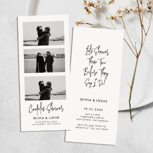 Modernes Foto Strip Couple Dusche Bridal Einladung