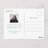 Modernes Foto Strips Schwarzer Abschluss Ankündigu Postkarte (Rückseite)