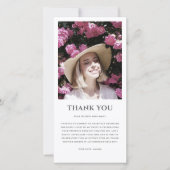 Modernes Foto Sweet 16 Geburtstag Dankeskarte (Vorderseite)