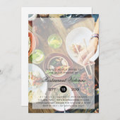 Modernes Foto Text Overlay Restaurant Grand Openin Einladung (Vorne/Hinten)