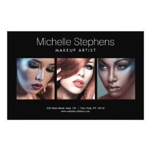 Modernes Foto Trio für Makeup Artists Black Flyer