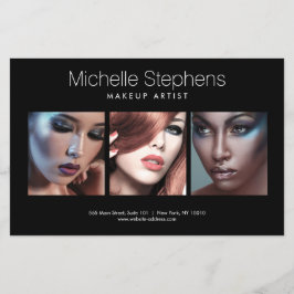 Modernes Foto Trio für Makeup Artists Black Flyer