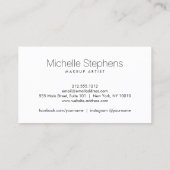 Modernes Foto Trio für Makeup Artists Black Visitenkarte (Rückseite)