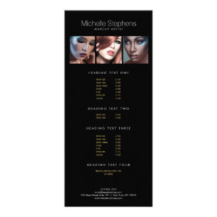 Modernes Foto Trio für Makeup Artists Black Werbekarte
