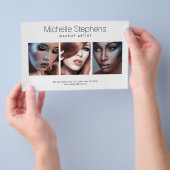 Modernes Foto Trio für Makeup-Künstler, Stylist Flyer (Handgriff)