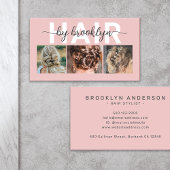 Modernes Foto Typografie Hair Stylist Visitenkarte
