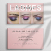 Modernes Foto Typografie Lash Artist Visitenkarte