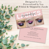 Modernes Foto Typografie Lash Artist Visitenkarte