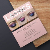 Modernes Foto Typografie Lash Artist Visitenkarte