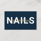 Modernes Foto Typografie Nail Artist Visitenkarte (Vorderseite)