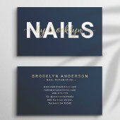 Modernes Foto Typografie Nail Artist Visitenkarte