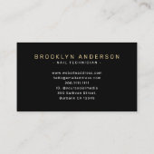 Modernes Foto Typografie Nail Artist Visitenkarte (Rückseite)