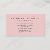 Modernes Foto Typografie Nail Artist Visitenkarte (Rückseite)