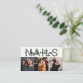 Modernes Foto Typografie Nail Artist Visitenkarte (Stehend Vorderseite)