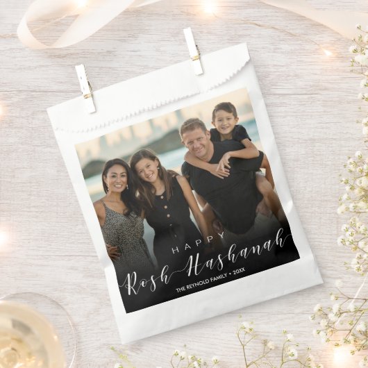 Modernes Foto Typografie Rosh Hashanah Neujahr Geschenktütchen (Ausgeschnitten)