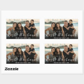 Modernes Foto Typografie Rosh Hashanah Neujahr Rechteckiger Aufkleber (Blatt)