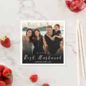 Modernes Foto Typografie Rosh Hashanah Neujahr Serviette (Beispiel)