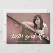 Modernes Foto und Abschluss mit handgeschriebenem  Ankündigung (Vorderseite)