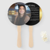 Modernes Foto- und Beerdigungsprogramm Fächer (Vorne und Hinten)