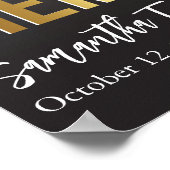 Modernes Foto- und Beerdigungsprogramm Poster (Ecke)