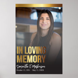 Modernes Foto- und Beerdigungsprogramm Poster