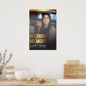 Modernes Foto- und Beerdigungsprogramm Poster (Küche)