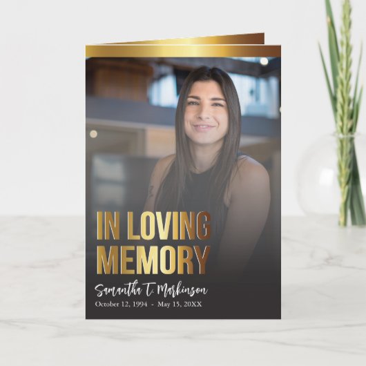 Modernes Foto- und Beerdigungsprogramm Programm (Vorderseite)