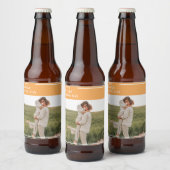 Modernes Foto und ein gutes Erntedankfest Bierflaschenetikett (Flaschen)