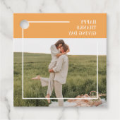 Modernes Foto und ein gutes Erntedankfest Geschenkanhänger (Vorderseite)