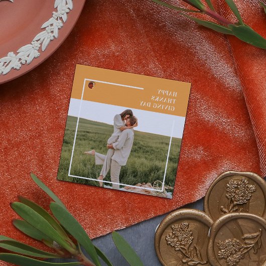 Modernes Foto und ein gutes Erntedankfest Geschenkanhänger