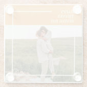 Modernes Foto und ein gutes Erntedankfest Glasuntersetzer (Rückseite)