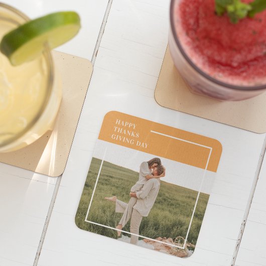 Modernes Foto und ein gutes Erntedankfest Glasuntersetzer