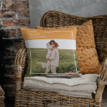 Modernes Foto und ein gutes Erntedankfest Kissen<br><div class="desc">Modernes Foto & Glückwunsch,  das beste Geschenk für Ihre Freunde und Familie,  Personalisierter Erntedank Text mit Herbstfarben.</div>