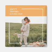 Modernes Foto und ein gutes Erntedankfest Magnet (Vorne)